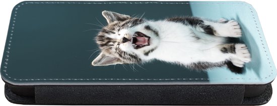 Étui de téléphone Bookcase iPhone 13 Pro Max - Chat - Chaton - Miaou - Avec compartiments - Étui portefeuille avec fermeture magnétique