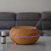 Aroma diffuser Ultrasone Woody 8 cm hoog - INCLUSIEF GEUROLIËN - luchtverspreider - luchtvernevelaar - luchtverstuiver - luchtverfrisser - aroma - geschenk - cadeau - gift - nieuwj