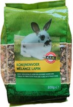 Konijnenvoer - 4kg - caviavoer - hoofdvoer voor konijnen en cavia's -  met vitamines en mineralen - knaagdieren