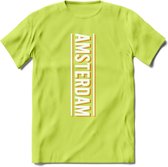 Amsterdam T-Shirt | Souvenirs Holland Kleding | Dames / Heren / Unisex Koningsdag shirt | Grappig Nederland Fiets Land Cadeau | - Groen - L