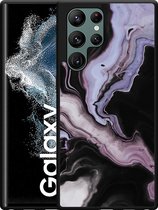 Galaxy S22 Ultra Hardcase hoesje Liquid Marble - Designed by Cazy
