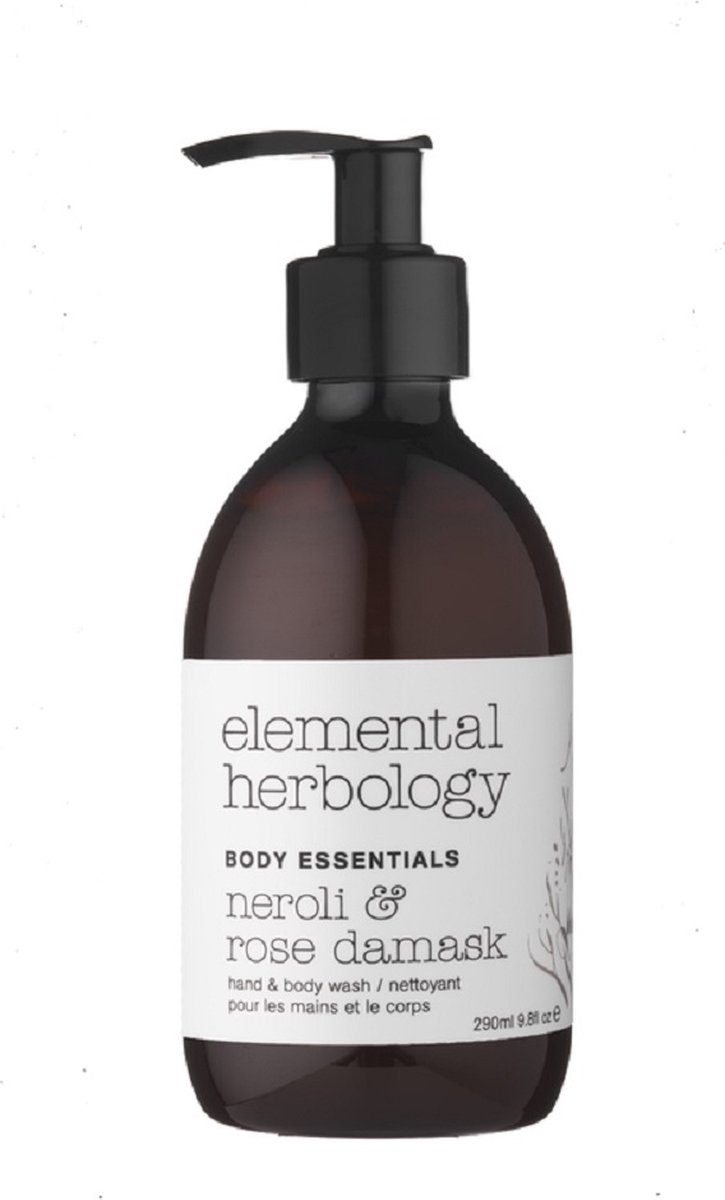 Elemental Herbology Neroli & rose damask body wash 290ml