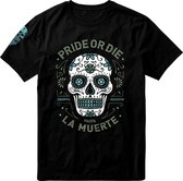 PRiDEorDiE Hasta La Muerte T Shirt Zwart maat XL