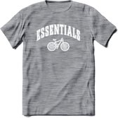 Bike EssentialsT-Shirt | Souvenirs Holland Kleding | Dames / Heren / Unisex Koningsdag shirt | Grappig Nederland Fiets Land Cadeau | - Donker Grijs - Gemaleerd - L