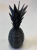 Ananas - decoratief beeld - pineapple - 21cm - woondecoratie - cadeau - zwart