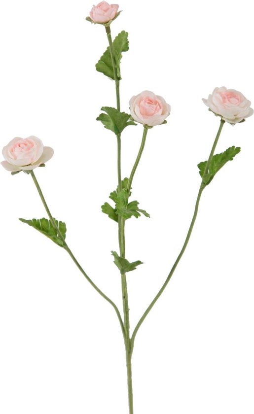 Viv! Home Luxuries Ranonkel mini - 2 stuks - zijden bloem - licht roze - 57cm