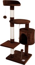 dibea krabpaal - klimboom voor katten (hoogte 112 cm) kleur naar keuze, 112 cm, bruin