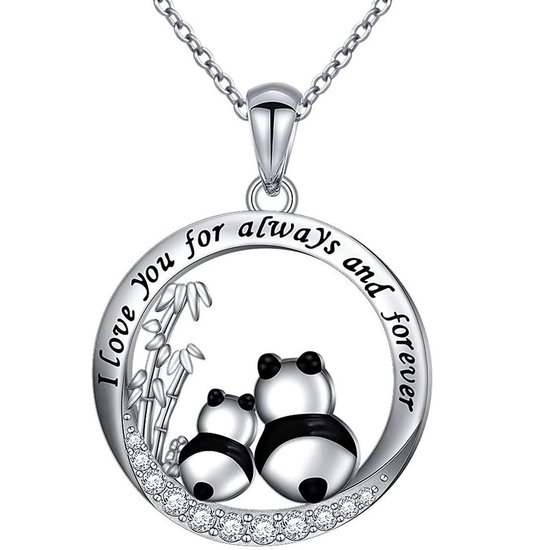 Ketting panda I love you for always and forever
