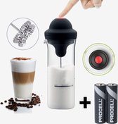 Gedo® Elektrische Melkopschuimer – Draadloos - Melk Opschuimen - Elektrisch - Lekkerste Koffie - Barista - Melk Kloppen - Cadeau Tip - Gemakkelijk in Gebruik - Transparant