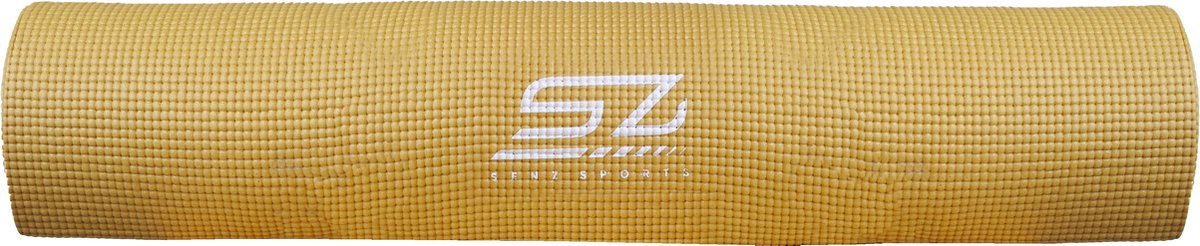 Senz Sports Yogamat Premium - 180 x 60 x 0.6 cm - Geel met print thumbnail 3