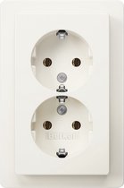 BERKER Q1 Inbouw wandcontactdoos (wcd) RA 2-voudig polar wit