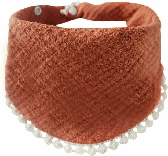 MINIIYOU - 6 stuks - Hydrofiele Bandana Slabbetjes Meisje Franjes - Roze Geel - Beige van MINI — afbeelding 4