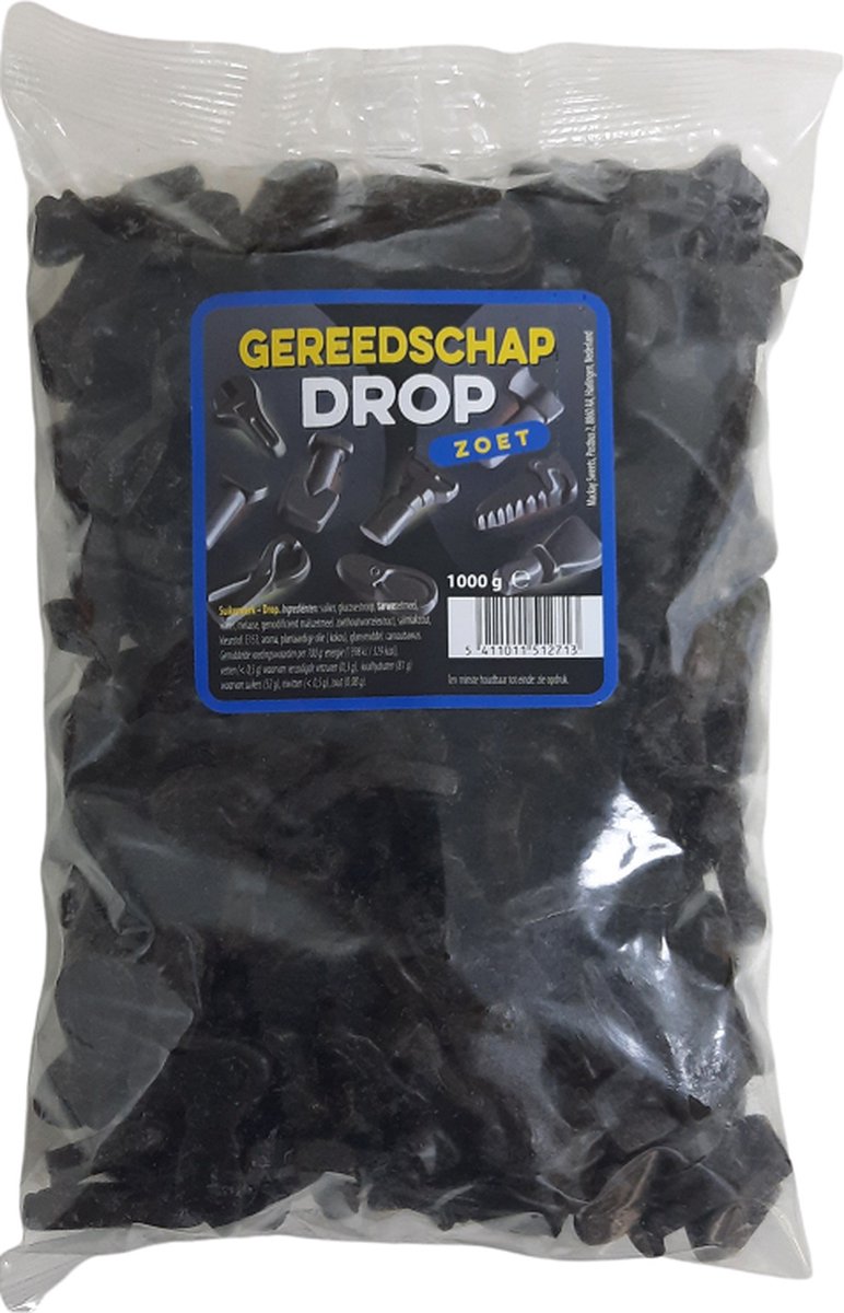 Mackay gereedschap drop - zoete dropfiguren - 1 kg zoetzak