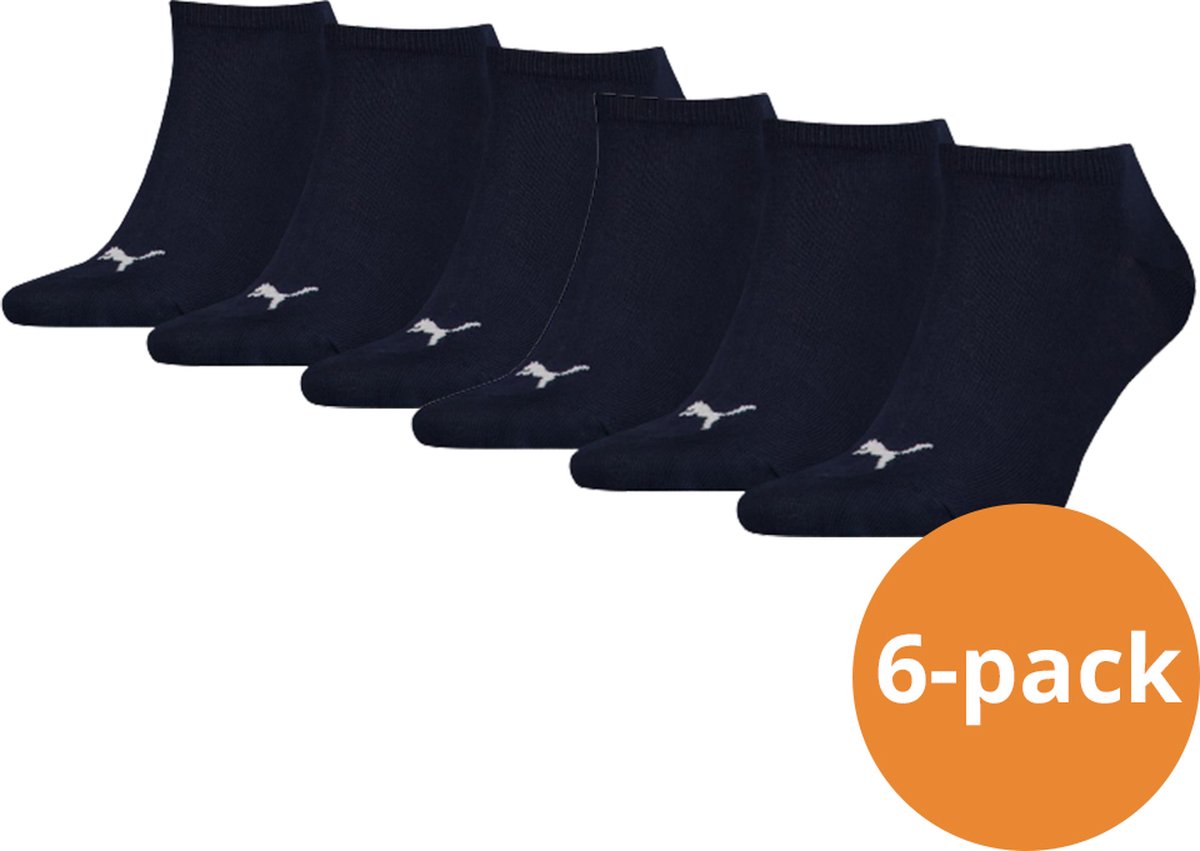Puma Sneakersokken Plain 6-pack -35/38 Blauw