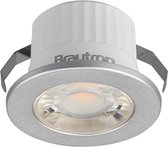 Braytron Veranda LED Minispot Plafondspotjes LED Downlight- Waterdicht IP54 -Zilver-3W -3000K