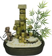 Fontein watermolen met pomp - Waterornament - Automatische watermolen - Automatisch waterornament