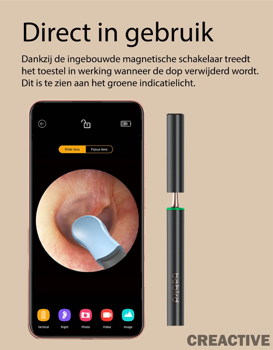 Otoscope auriculaire Bebird® Wifi M9S PRO édition 2024 - Enlèvement du  cérumen 