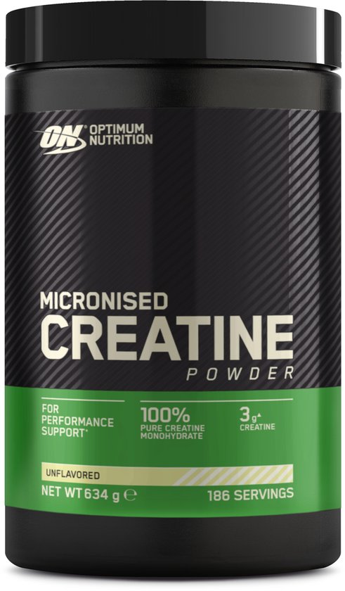 Optimum Nutrition Micronized Creatine Powder – Creatine Poeder – Creatine Monohydraat – 1 Pot – 634 gram (186 doseringen)