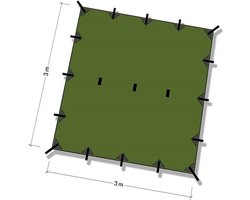 Tarp 3,5x3,5 Olive Green