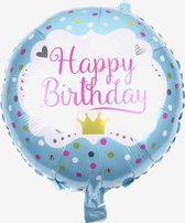 Happy birthday kroon folie ballon