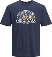 JACK&JONES ORIGINALS JORFLOWER BRANDING TEE SS CREW NECK LN Heren T-Shirt - Maat M