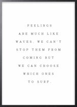 Poster Met Zwarte Lijst - Feelings Poster