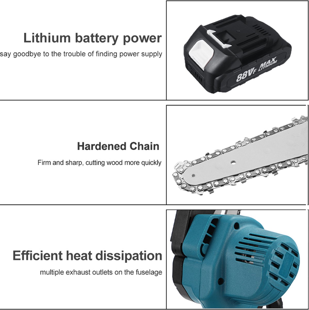 Tronçonneuse à batterie MUSTOOL - 18V 1200w 6 pouces - Mini