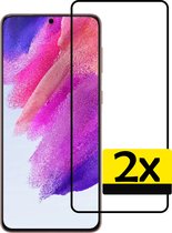 Screenprotector Geschikt voor Samsung S21 FE Screenprotector Glas Full Cover - Screenprotector Geschikt voor Samsung Galaxy S21 FE Screenprotector Full Cover - 2 Stuks