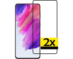 Screenprotector - Geschikt voor Samsung Galaxy S21 FE - 2 Stuks - Full Cover - Beschermglas - Gehard Glas - Tempered Glass - Screen Protector