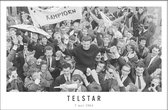 Walljar - Telstar supporters '64 - Zwart wit poster met lijst