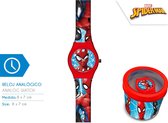 Marvel Spiderman the Movie Horloge - Geschenkset - In blik - Watch Spider-Man - Analoog
