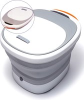 Opvouwbaar  voetenbad met opbergfunctie – Automatisch verwarmd tot 48°C – Bubbel voetmassage apparaat – Plooibaar & draagbaar voetbad – Afkoeling in de zomer - Tot 7L