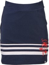 Meisjes terry rok marine met strepen en print kort | Maat 104/ 4Y