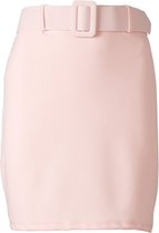 Dames korte rok met afneembare riem - lichtroze | Maat S (XL)