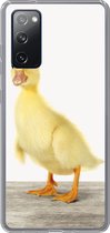 Geschikt voor Samsung Galaxy S20 FE hoesje - Eend - Kuiken - Dieren - Lief - Meisjes - Jongens - Kinderen - Siliconen Telefoonhoesje