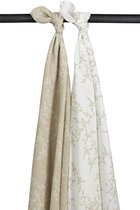 Meyco Branches 2-pack hydrofiele swaddle - 120x120 cm - Sand