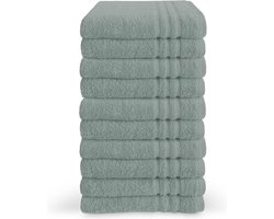 Byrklund handdoeken 50 x 100 - set van 10 - 100% Katoen - Hotelkwaliteit - Zacht en Absorberend - Zeeblauw