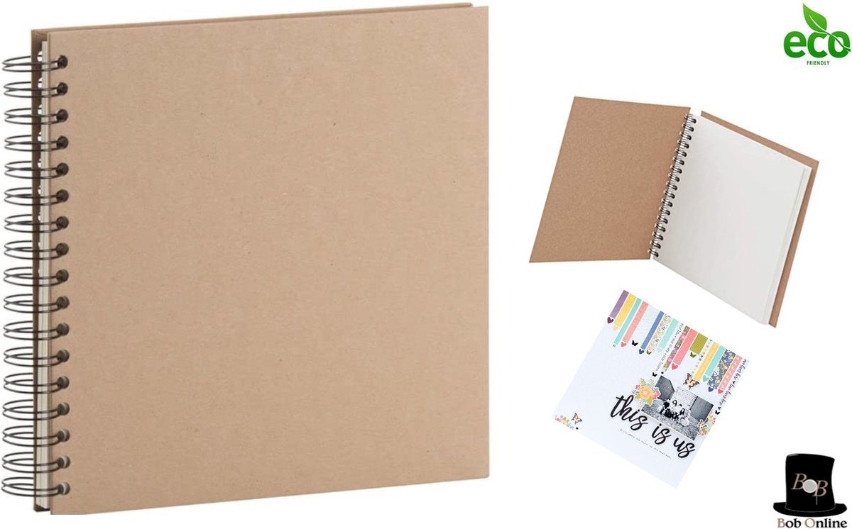 Nest ideologie radiator Bob Online ™ - DIY Spiraal Scrapbooking Album – Scrapbook Album 30.5 x  30.5cm met 30... | bol.com