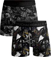 Muchachomalo-2-pack onderbroeken voor mannen-Elastisch Katoen-Boxershorts - Maat S