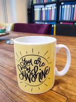 Mijnmokbedrukken® | MY SUNSHINE Mok met tekst | Liefdes Mok gepersonaliseerd | Mok met tekst  | Mok cadeau