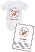 Romper en schilderij Boogschutter (baby) maat 62/68 cadeau set