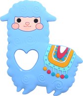 Biberoia® Bijtring - Alpaca - Baby - Koelbijtring - Bijtring - Bijtspeelgoed - Baby speelgoed - Badspeelgoed - Cadeau - Blauw