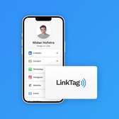 LinkTag Card - Digitaal visitekaartje - Deel je contactgegevens en social media in één tap - NFC - QR