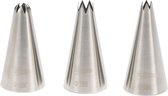 Patisse set spuitmondjes rvs 3 dlg. 3-7mm