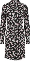 Pieces Jurk Pcvatilda Ls Shirt Dress Bc 17124373 Black/with Flower Dames Maat - M