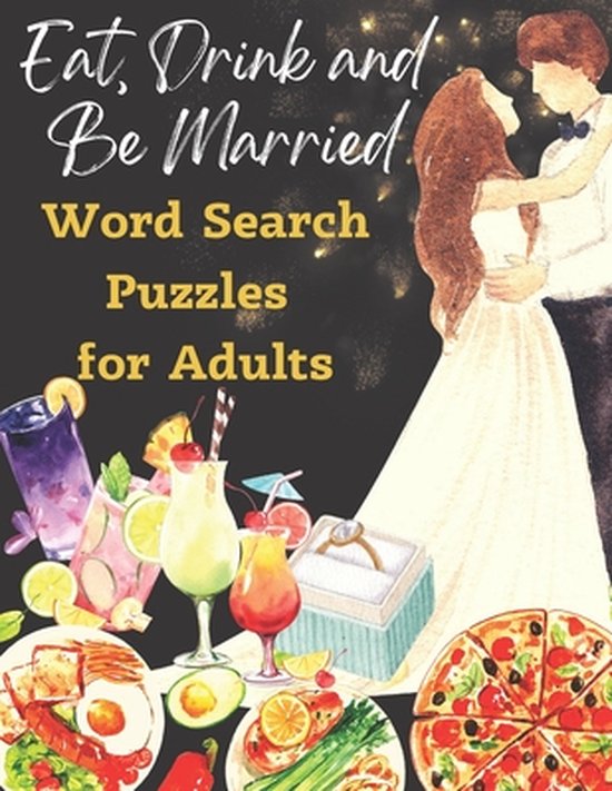 Foto: Eat drink and be married word search puzzles for adults word search book for adults large print