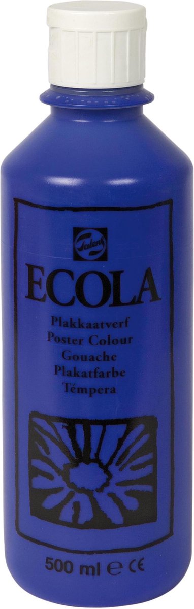 Ecola plakkaatverf 502 Donkerblauw 500ML