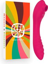 PureVibe® Vibrating Air-Pulse Massager verwarmde Luchtdruk Vibrator - G-spot & Clitoris stimulator - Fluisterstil en Discreet Vibrators voor vrouwen - USB oplaadbaar Dildo - sex toys Couples - roze - Vibromasseur - fibrator