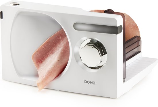 DOMO DO523S Snijmachine – Elektrisch - Gekarteld RVS Mes Ø 17 cm – Allessnijder - 120W