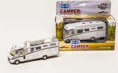 Kids Globe Die Cast pull back Carthago Camper met licht 16cm